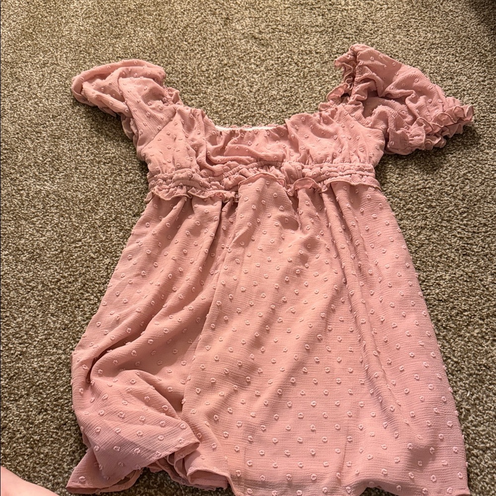 Lush Textured Pink Dress